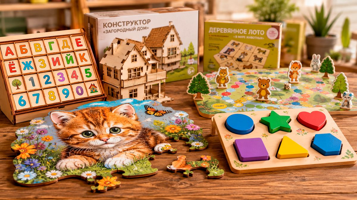 Игры, пазлы и детские изделия