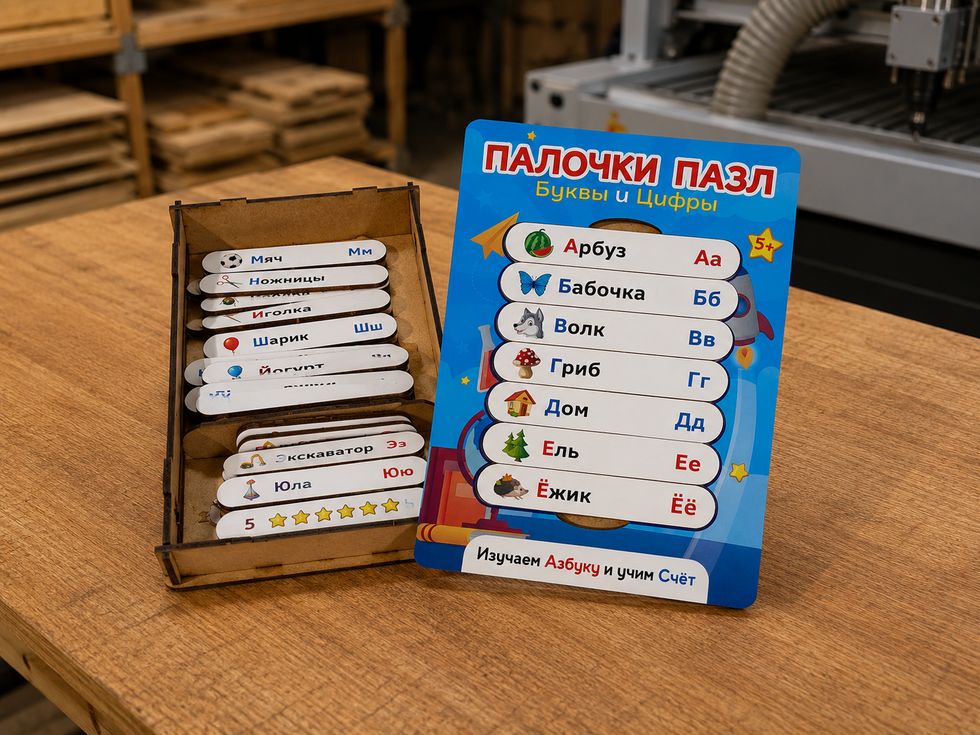 Обучающий набор (буквы, цифры, карточки)