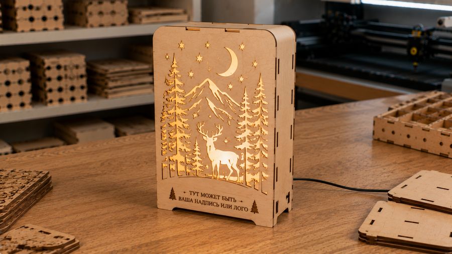 Ночник / бра из фанеры с гравировкой
