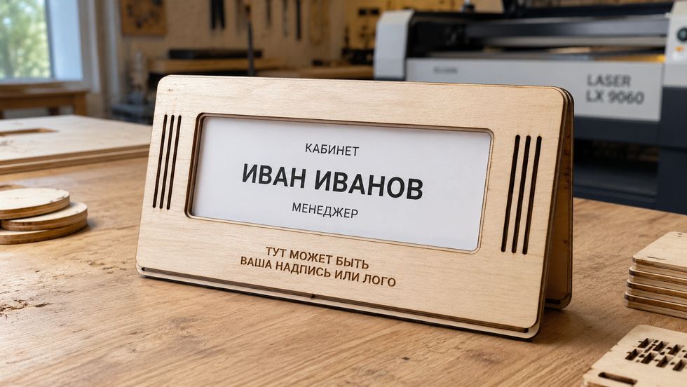 Дверная табличка кабинета со сменным именем