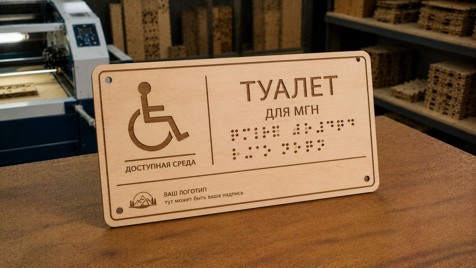 Тактильная табличка со шрифтом Брайля