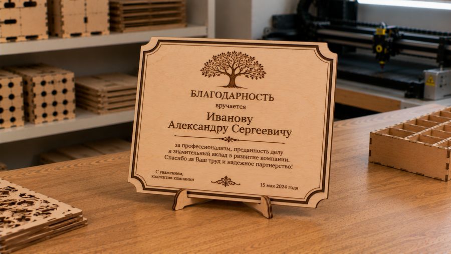 Памятная / мемориальная табличка с гравировкой