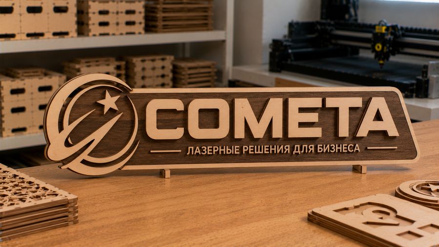Настенный логотип компании (объёмные буквы)