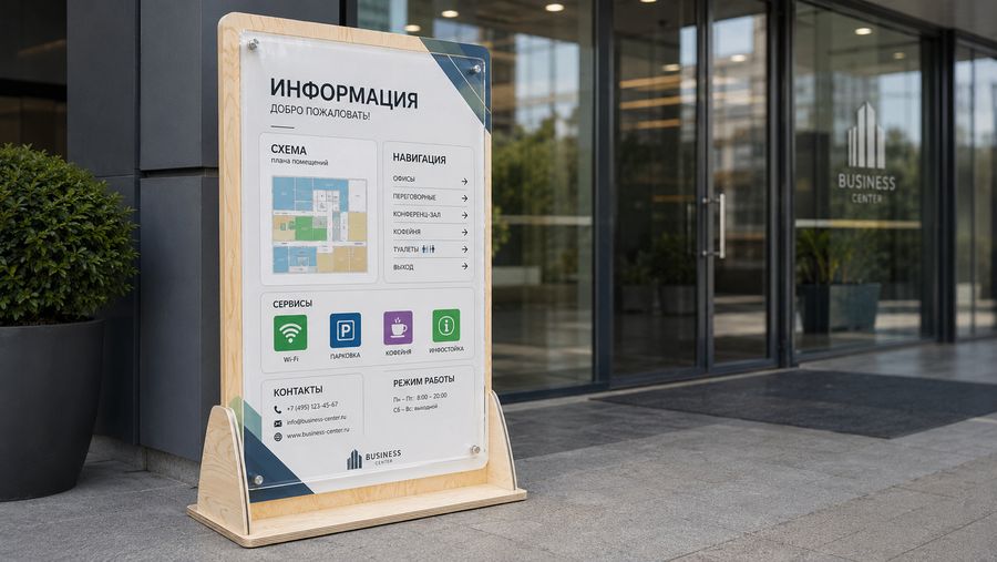★ Информационный стенд с полноцветной УФ-печатью